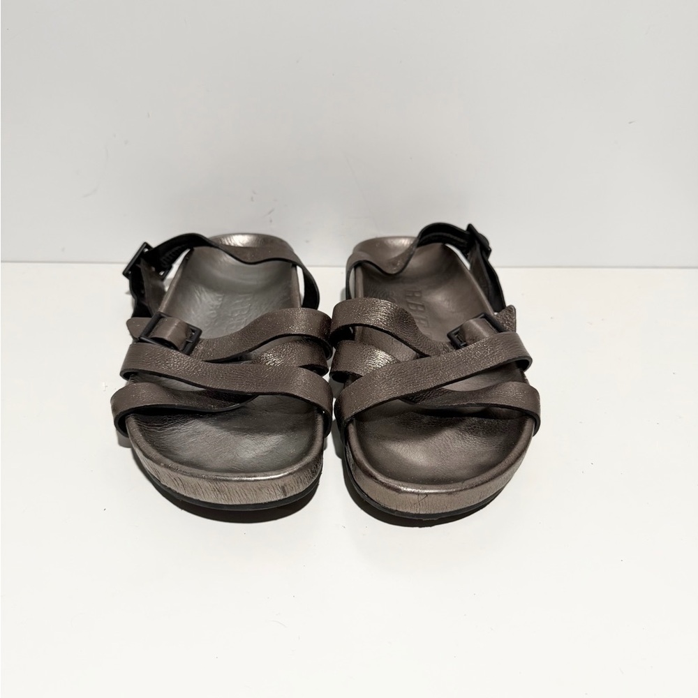 Burberry Prosum metallic leather sandals 44 - Picture 4 of 6